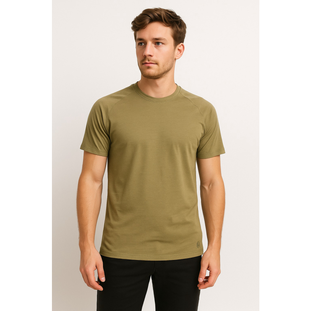 Mondetta Outdoor Project Tech Tee Olive Green Antimicrobial Shirt S